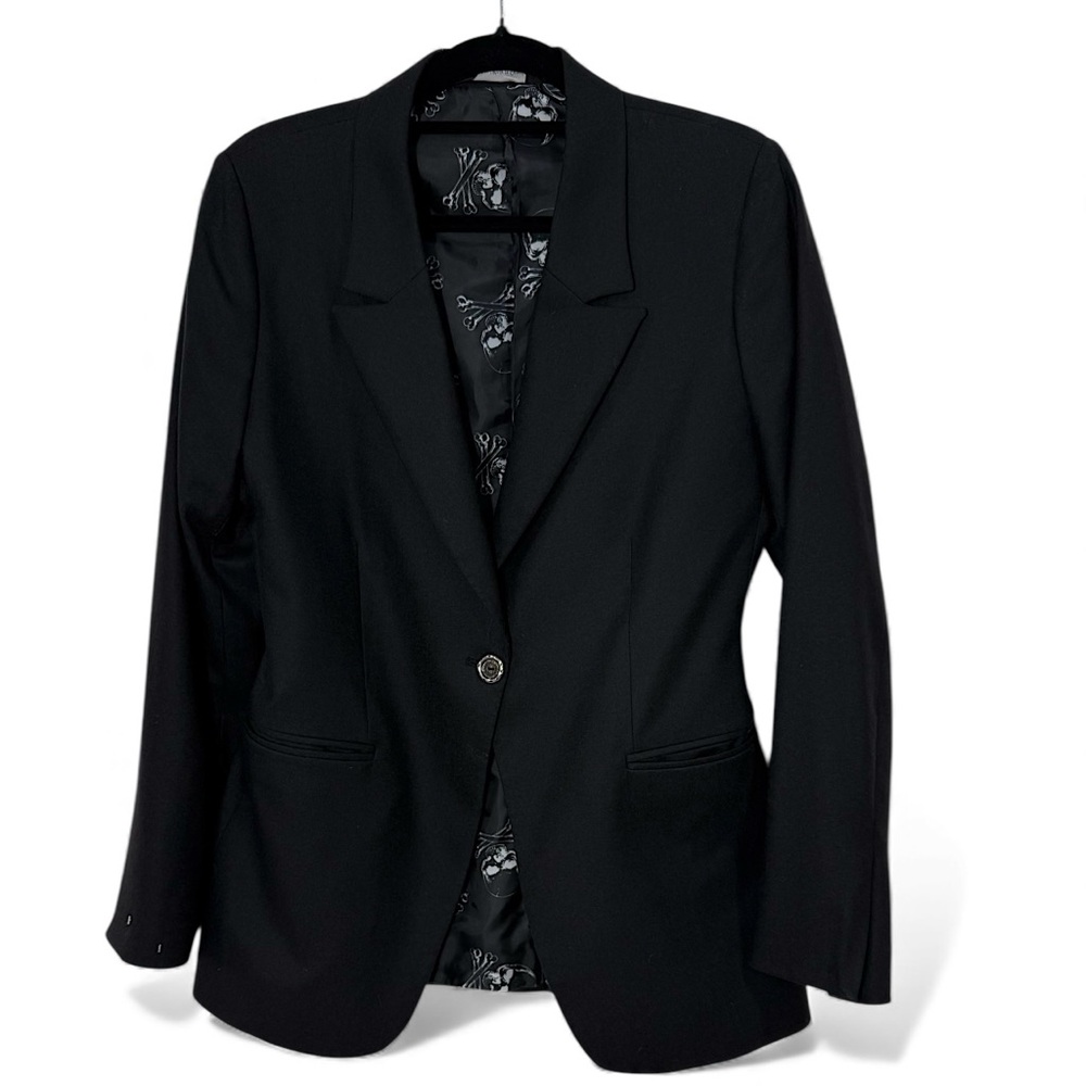 Tom James ECI BESPOKE skulls lining Suit Jacket custom sizing approx Large